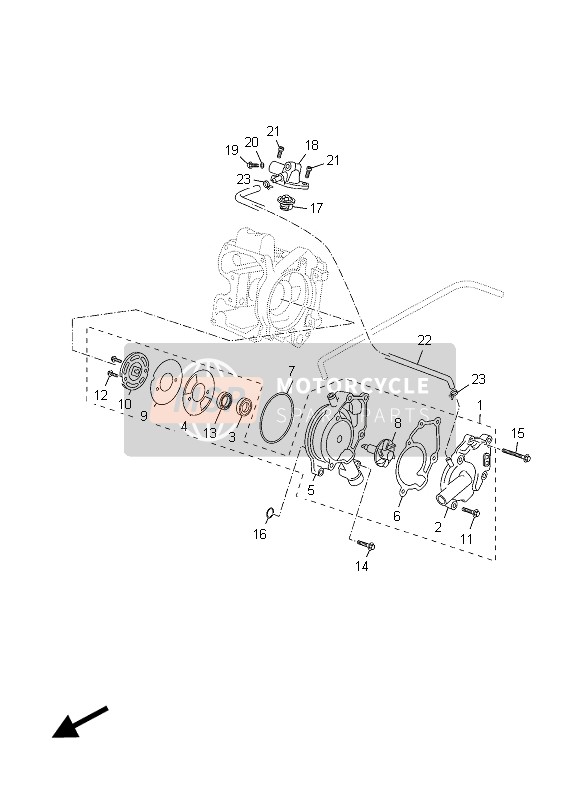 Yamaha YP125R 2015 Pompe à eau pour un 2015 Yamaha YP125R